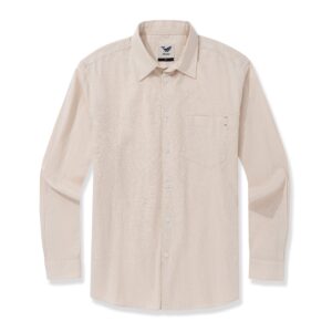 Men's Riviera Shirt - Light Khaki Long Sleeve