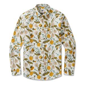 Men's 'Dandelion Dreams' Long Sleeve Shirt by Silver Steer Design