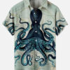 Cthulhu Octopus Dark Fantasy Camp Shirt